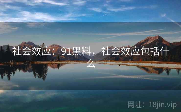 社会效应：91黑料，社会效应包括什么