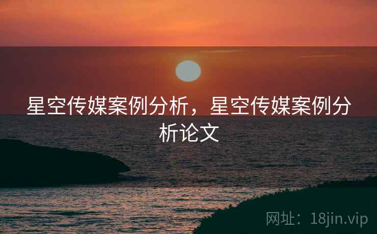 星空传媒案例分析，星空传媒案例分析论文
