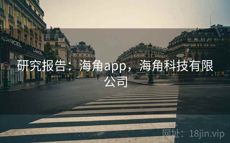 研究报告：海角app，海角科技有限公司