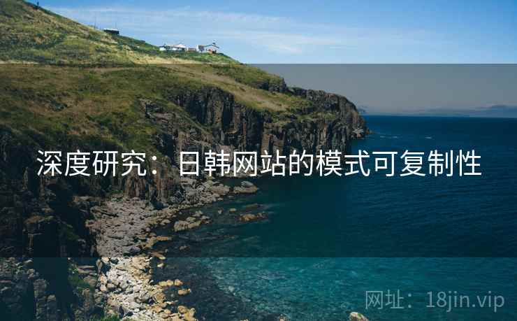 深度研究：日韩网站的模式可复制性