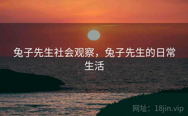 兔子先生社会观察，兔子先生的日常生活
