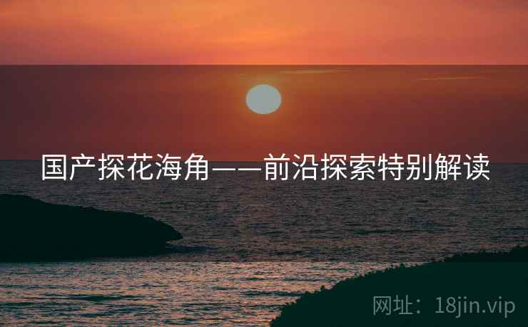 国产探花海角——前沿探索特别解读