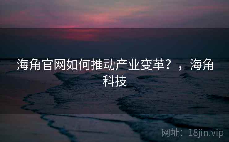 海角官网如何推动产业变革？，海角科技